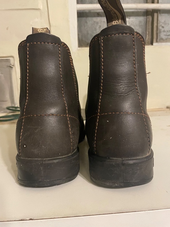 BLUNDSTONE SIZE 11 UK (SIZE 12 USA) BROWN / GREEN TRIM BOOT main image 10